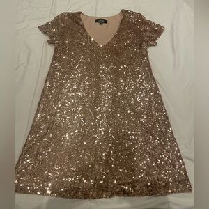 Lulus gold sequin mini dress. Size XS. #w30